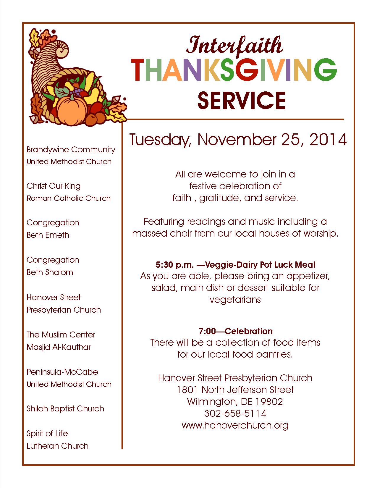 2014 Thanksgiving Flyer Hanover Presbyterian ChurchHanover