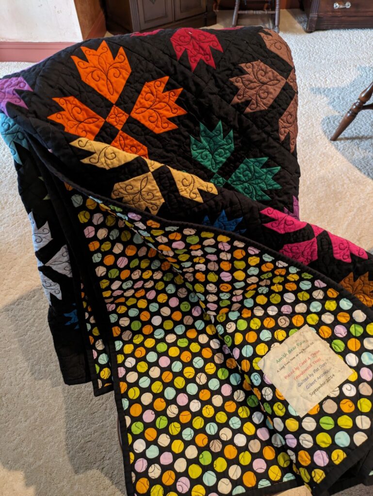 Bear's Claw Quilt for FHS auction